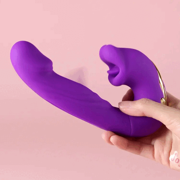 3 work Done King Bitting Flapping Vibrator Purple 