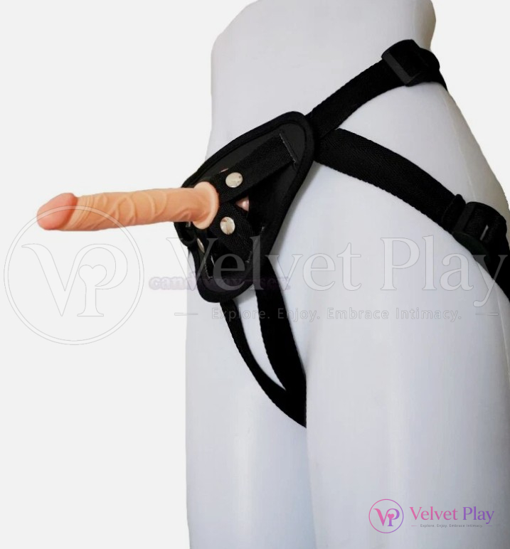 Beginners Strapon Harness Slim Realistic Dildo For Couple 