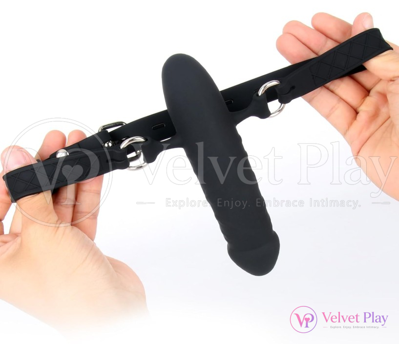 Double Sided Black BDSM Mouth Gag Elevate Your Bondage Play