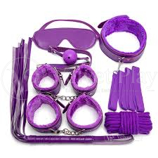 High Quality Purple BDSM Bondage Kit For Couple -7 Pieces 