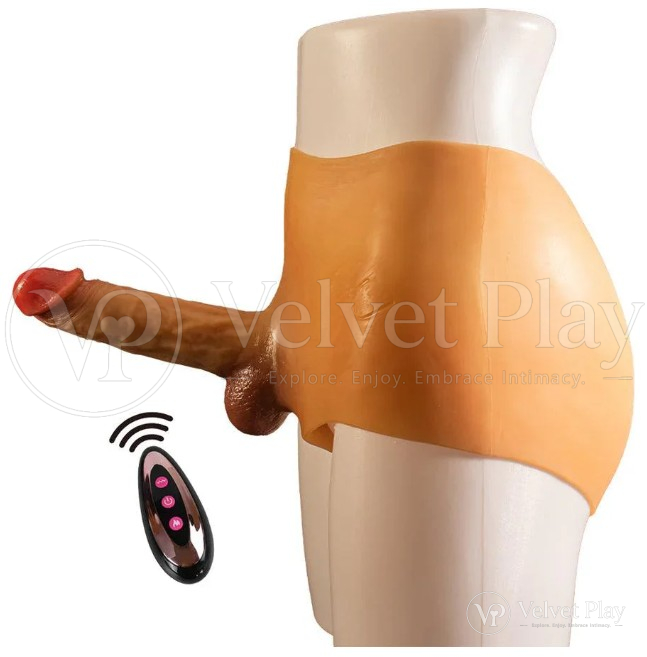 Remote Control Thrusting Vibrating Strapon Penis Dildo Solid new